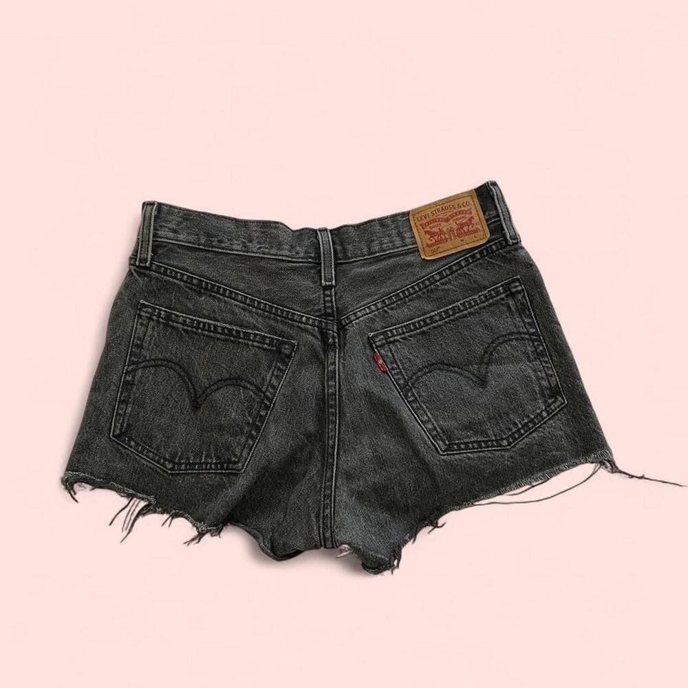 Black denim Levi's 501 summer shorts
